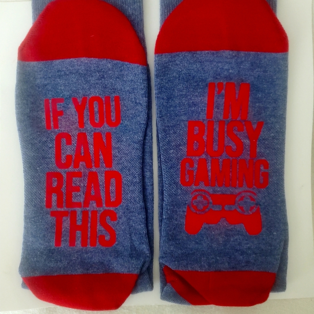 Red and Blue Gaming Socks
